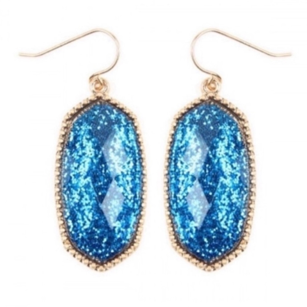 BLUE | Glitter earrings